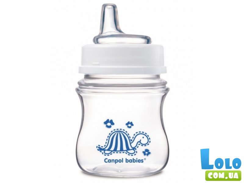 Бутылочка с широким горлышком антиколиковая Canpol Babies Easy Start "Цветные зверята" (35/205), 120 мл
