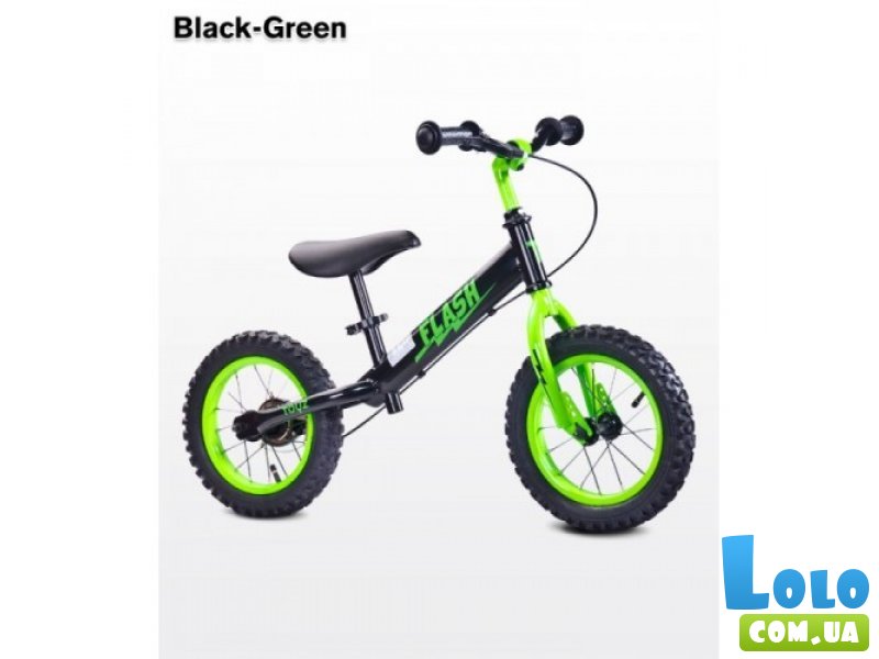 Беговел Caretero Flash Black-Green (зеленый с черным)