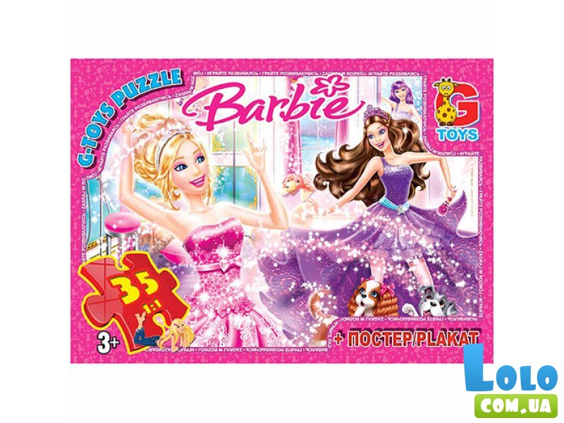 Пазл Barbie, G-Toys, 35 эл.