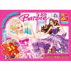 Пазл Barbie, G-Toys, 35 эл., в ассортименте