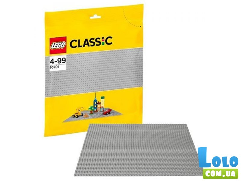 Конструктор Lego "Строительная пластина серого цвета", серия "Classic" (10701), 1 эл.