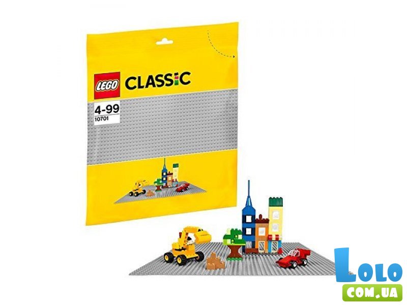 Конструктор Lego "Строительная пластина серого цвета", серия "Classic" (10701), 1 эл.