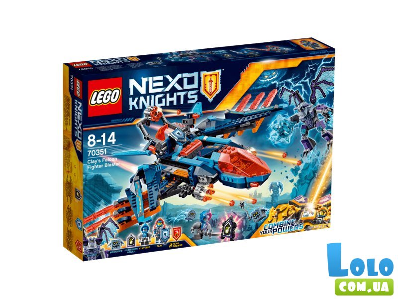 Конструктор Lego "Самолёт-истребитель «Сокол» Клэя", серия "Nexo Knights" (70351), 523 эл.