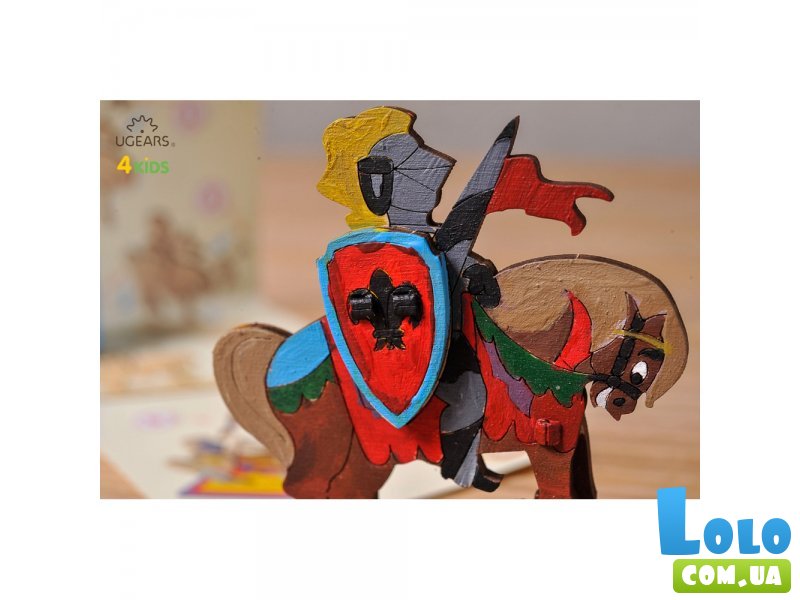 Пазл-раскраска 3D UGears "Рыцарь" (10009)