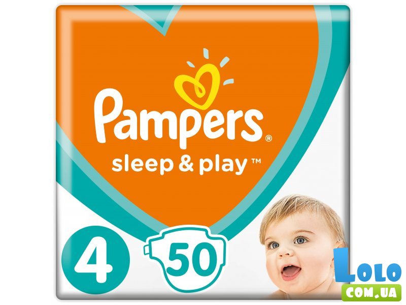 Подгузники Pampers Sleep & Play Размер 4 (Maxi) 9-14 кг, 50 шт (4015400224242)