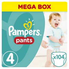 Подгузники-трусики Pampers Pants Размер 4 (Maxi) 8-14 кг, 104 шт (4015400697534)