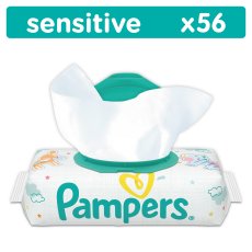 Детские влажные салфетки Pampers Sensitive 56 шт (4015400622079)