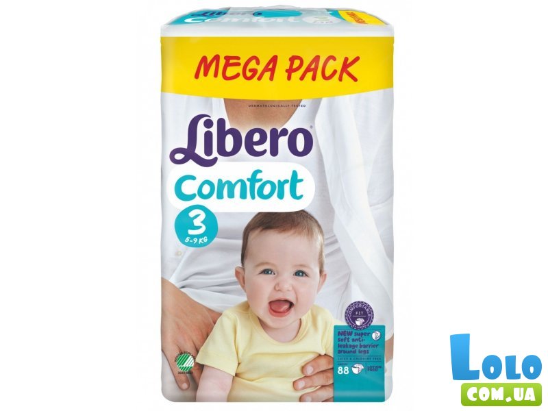 Подгузники Libero Comfort Размер 3 (5-9кг), 88 шт (4634-11)