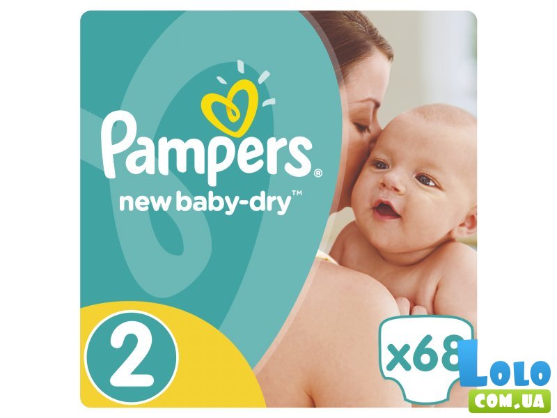 Подгузники Pampers New Baby-Dry Размер 2 (Mini) 3-6 кг, 68 шт (4015400735571)
