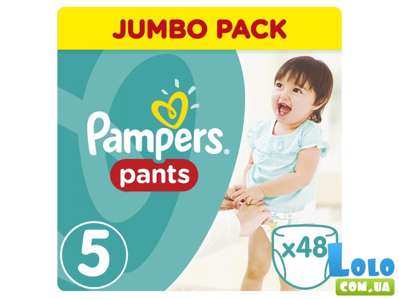 Подгузники-трусики Pampers Pants Размер 5 (Junior) 11-18 кг, 48 шт (4015400672906)
