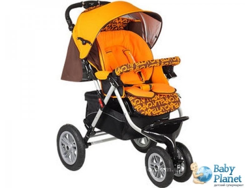 Прогулочная коляска Capella Play S901+ (оранжевая), с конвертом