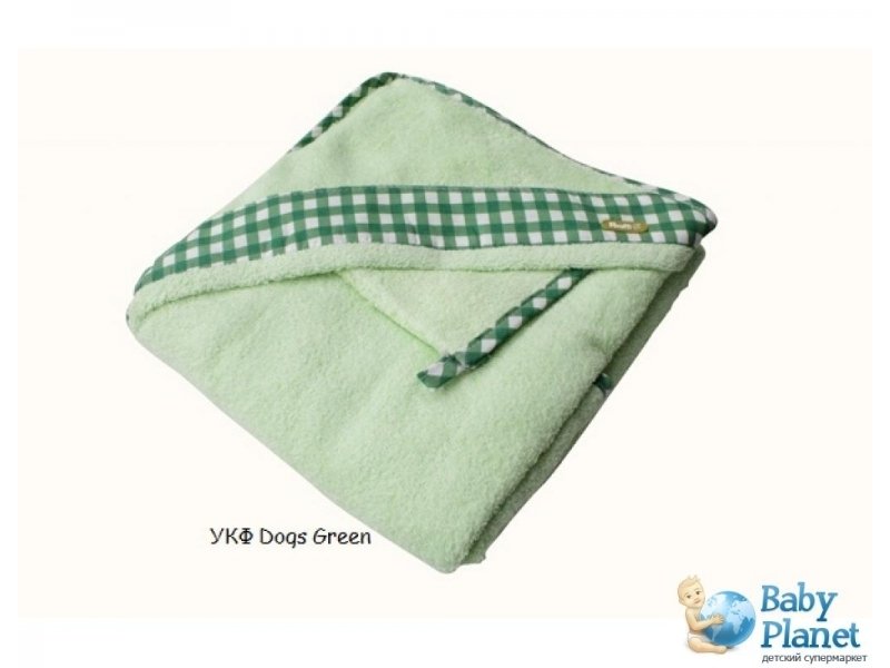 Уголок для купания с рукавичкой Feretti Dogs Green (зеленый)