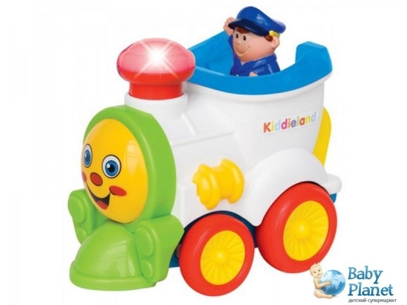 Развивающая игрушка на колесах Kiddieland "Веселый паровозик" (41988)