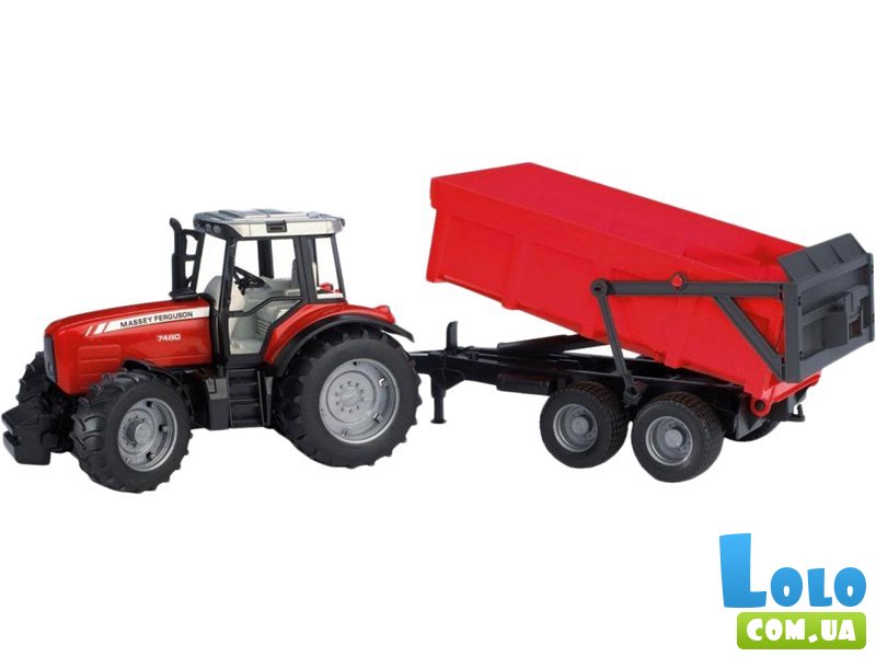 Трактор c прицепом  Massey Ferguson, Bruder