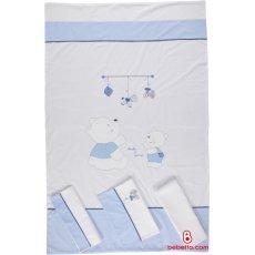 Сменный постельный комплект Bebetto Bears Blue 344 (голубой), 3 эл