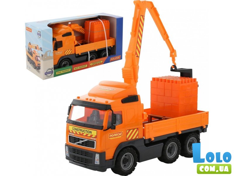 Машинка Polesie "Кран Volvo с конструктором Супер-микс" (9586), 30 эл
