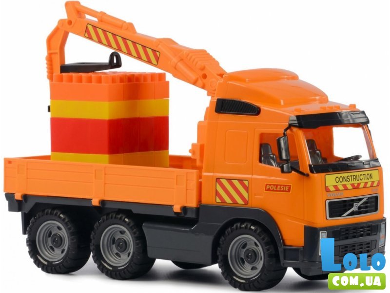 Машинка Polesie "Кран Volvo с конструктором Супер-микс" (9586), 30 эл