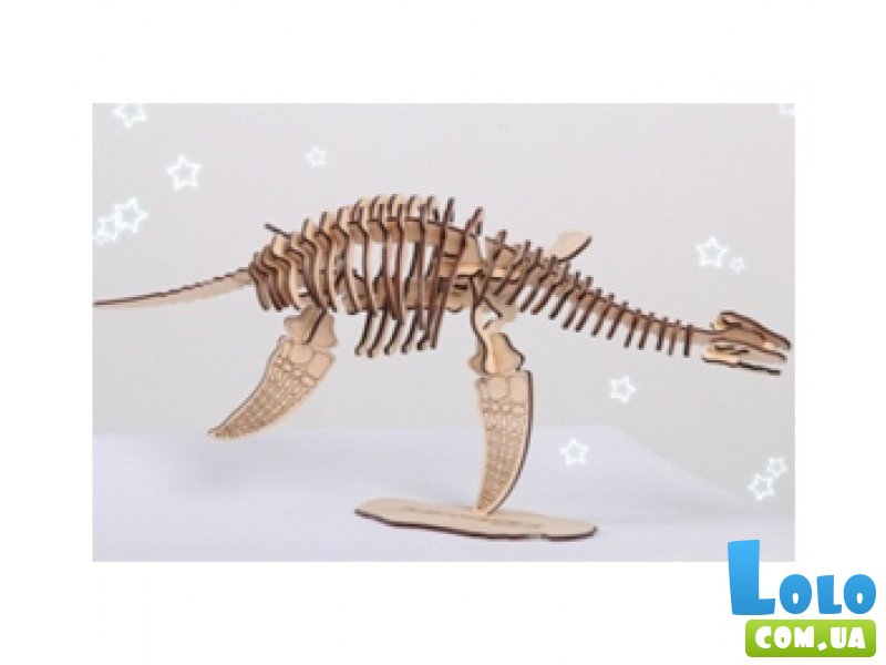 Деревянный 3D пазл-конструктор MCG Плезиозавр (88843288), 53 дет.