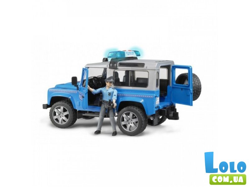Джип Полиция Land Rover Defender с фигуркой, Bruder
