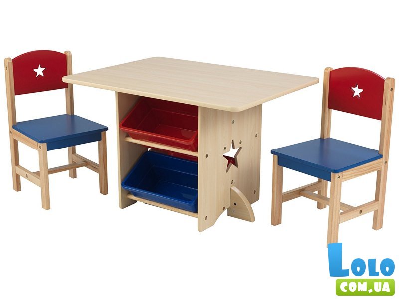Стол с ящиками та стульями KidKraft "Star Table & Chair Set" (26912)