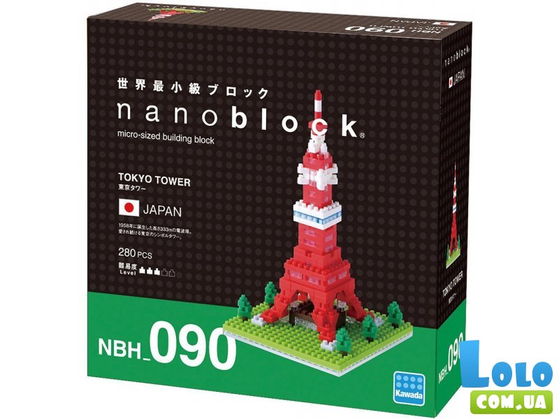 Конструктор Kawada NanoBlock "Телебашня Tokyo Tower" (NBH_090), 280 эл.