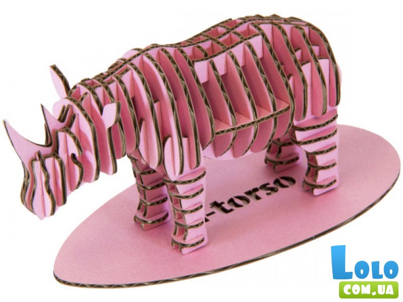 3D пазл из гофрокартона Kawada D-torso "Носорог" (4580238617868)