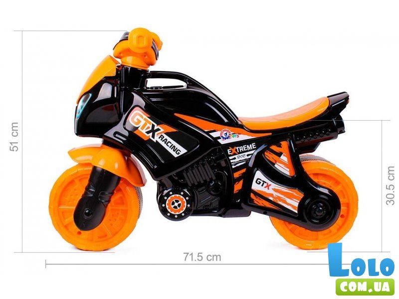 Мотоцикл - толокар, ТехноК (оранжевый)