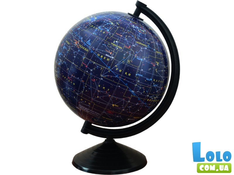 Глобус лакированный с подсветкой Звездное небо, 26 см