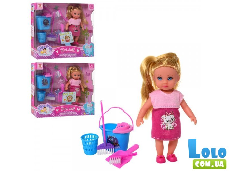 Кукла с набором для уборки Mini Doll 8255 (в ассортименте)