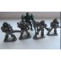 Игровой набор фигурок Вторжение - атака роботов пришельцев. Повстанцы Велиана и Слэш, Технолог (не окрашены)
