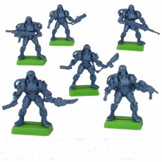 Набор фигурок воинов "Спец кибер-пехота" Технолог цвет синий металлик