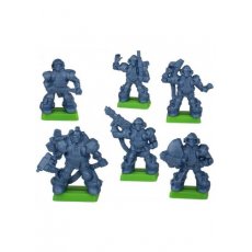 Набор фигурок воинов "Тяжелая роботизированная кибер-пехота" Технолог цвет синий