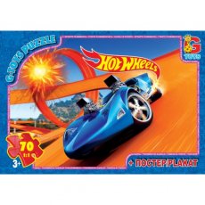 Пазлы Hot Wheels, G-Toys, 70 эл.
