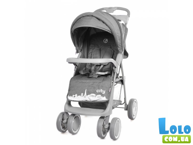 Прогулочная коляска Baby Care City BC-5201 Grey (серая), лен