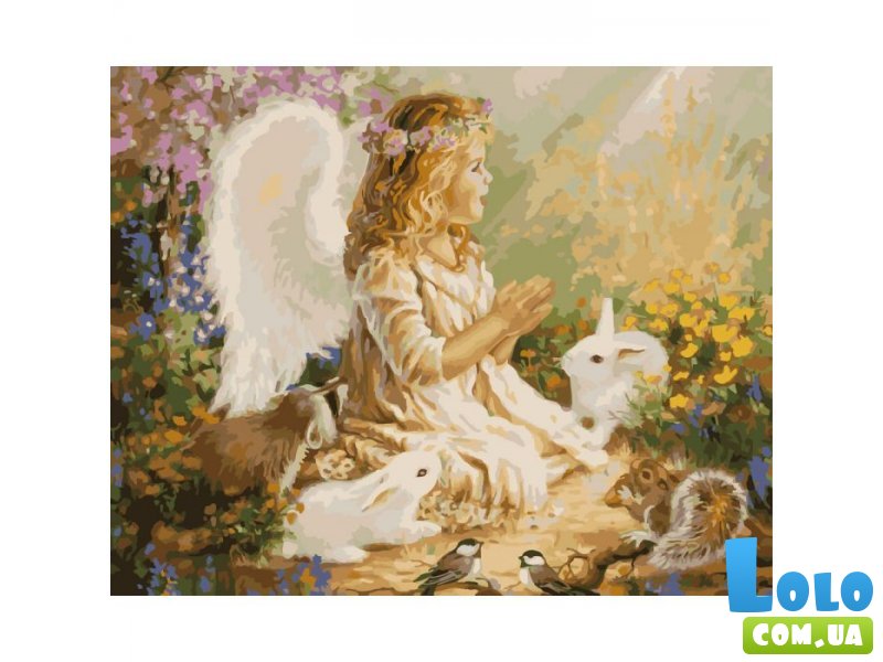 Картина по номерам Дети: Ангел, Идейка (40х50 см)