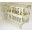 Кроватка Babyroom "Веселка" DVMO-2 (слоновая кость), шарнирная с откидной боковиной