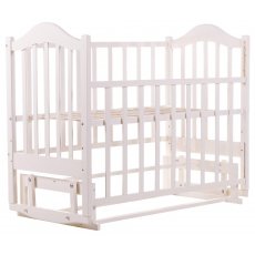Кроватка Babyroom "Дина" D201 (белая), шарнирная с откидной боковиной