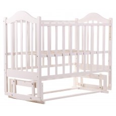 Кроватка Babyroom "Дина" D201 (белая), шарнирная с откидной боковиной