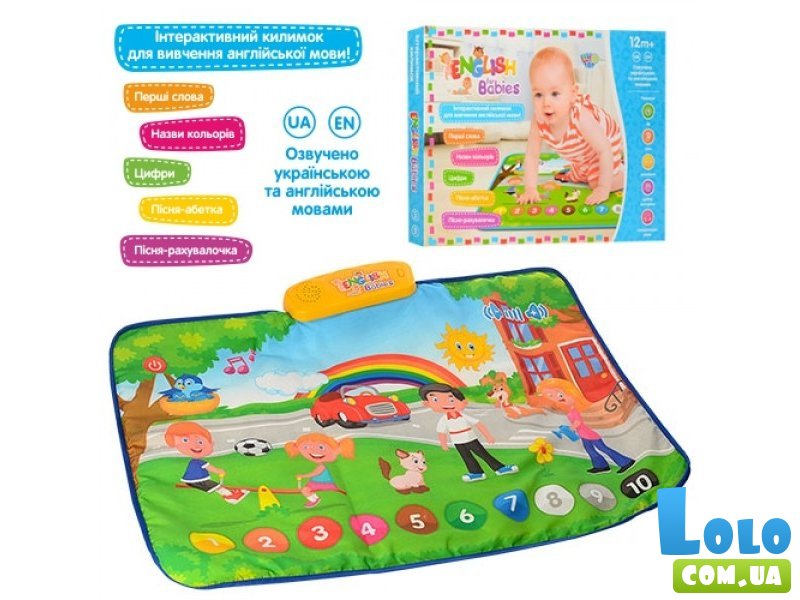 Развивающий коврик Limo Toy English For Babies (M 3450), укр, англ