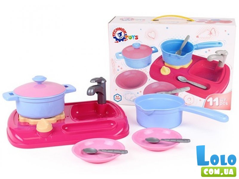 Кухня с набором посуды, ТехноК