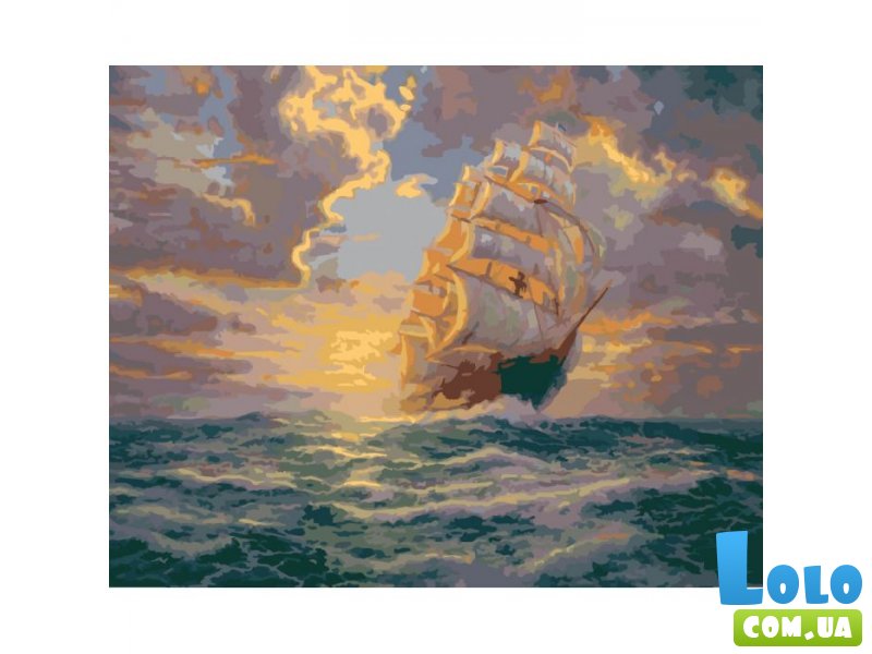 Картина по номерам Рассвет под парусами, Идейка (40х50 см)
