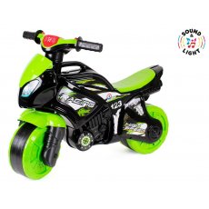 Мотоцикл - толокар с музыкальным рулем, ТехноК (зеленый с черным)
