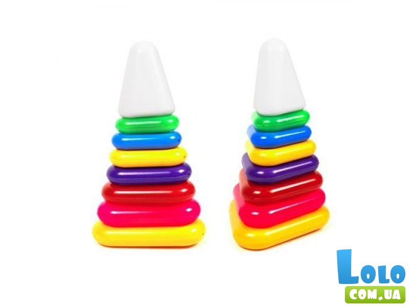 Детская игрушка "Пирамида треугольная №6" (1810) 7 элементов