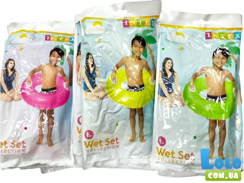 Круг надувной с ручками, Intex (в ассортименте)
