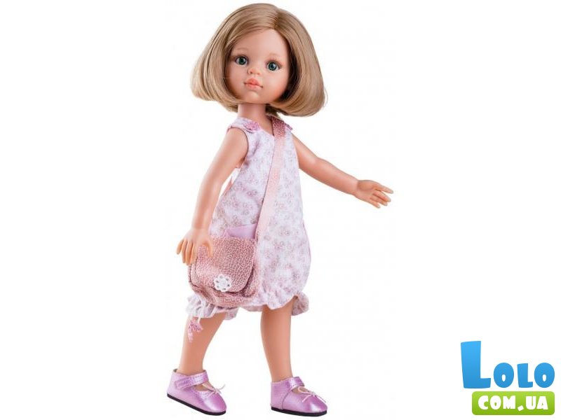 Кукла Paola Reina "Карла в розовом с сумочкой", 32 см