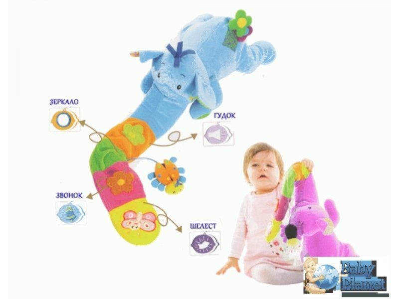 Развивающая активная игрушка Biba Toys "Слоненок Элли" 374MC (розовый)