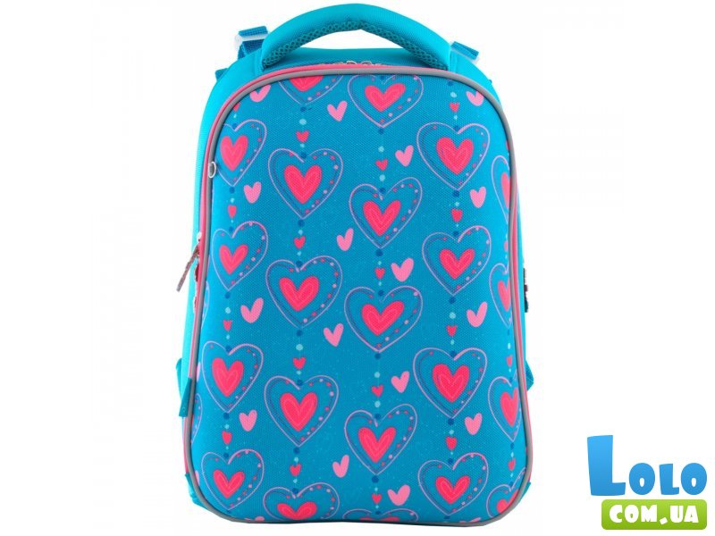 Рюкзак школьный, каркасный Romantic hearts, 1 Вересня