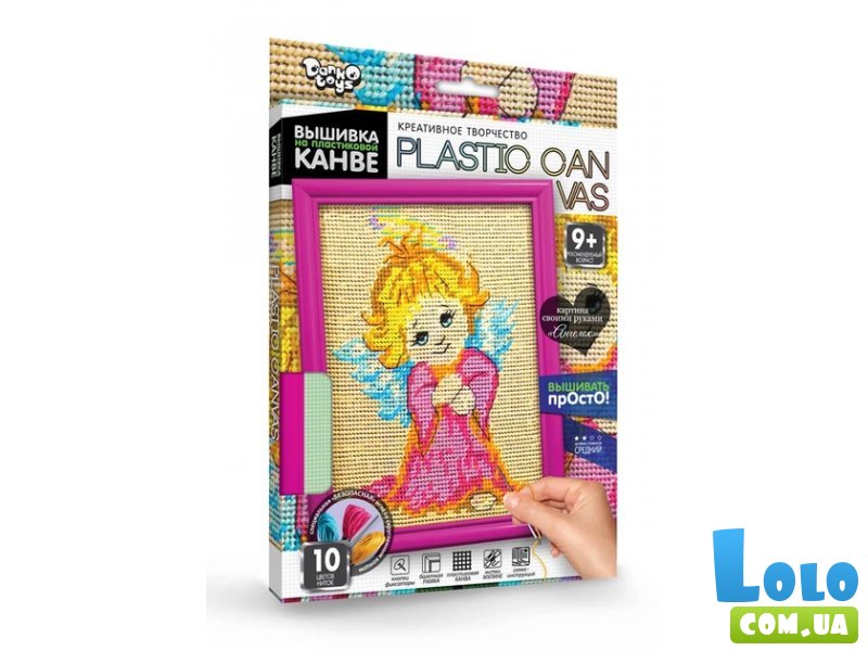 Комплект креативного творчества Вышивка на пластиковой канве Plastic Canvas, Danko Toys (в ассортименте)