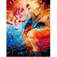Картина по номерам Фантастическая кошка, Brushme (40х50 см)