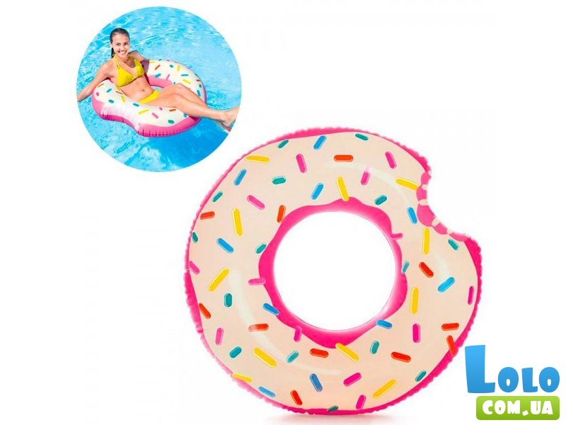 Надувной круг Надкушенный пончик, Intex